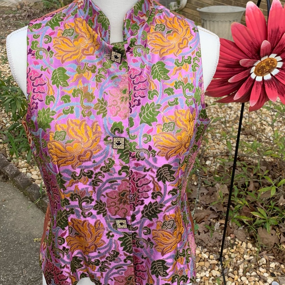 Runway 💕💕  Silk Zuzka Fabricology New York Vest, Lg 💕💕 - Picture 6 of 11